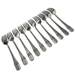 Heirloom by Oneida Dinner Fork Set of 10 Pieces 8 Inch Stainless Flatware 18/10